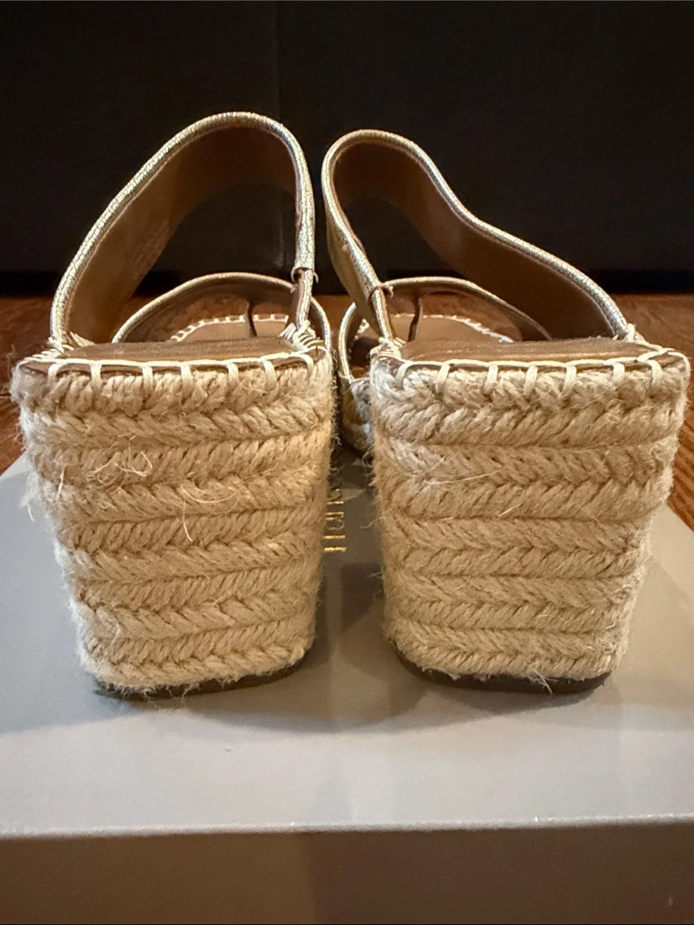 Franco Sarto Clave Wedge Sandals - Gold Espadrille Wedge